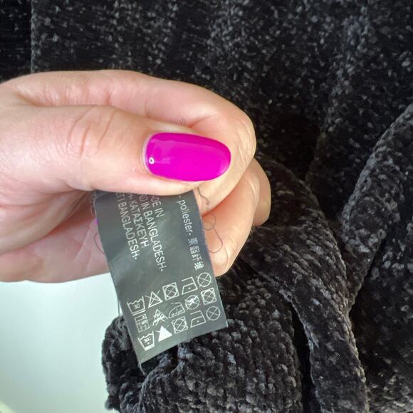 ZARA Velvet Velour Boatneck Dolman Batwing Knit Sweater - Picture 12 of 14
